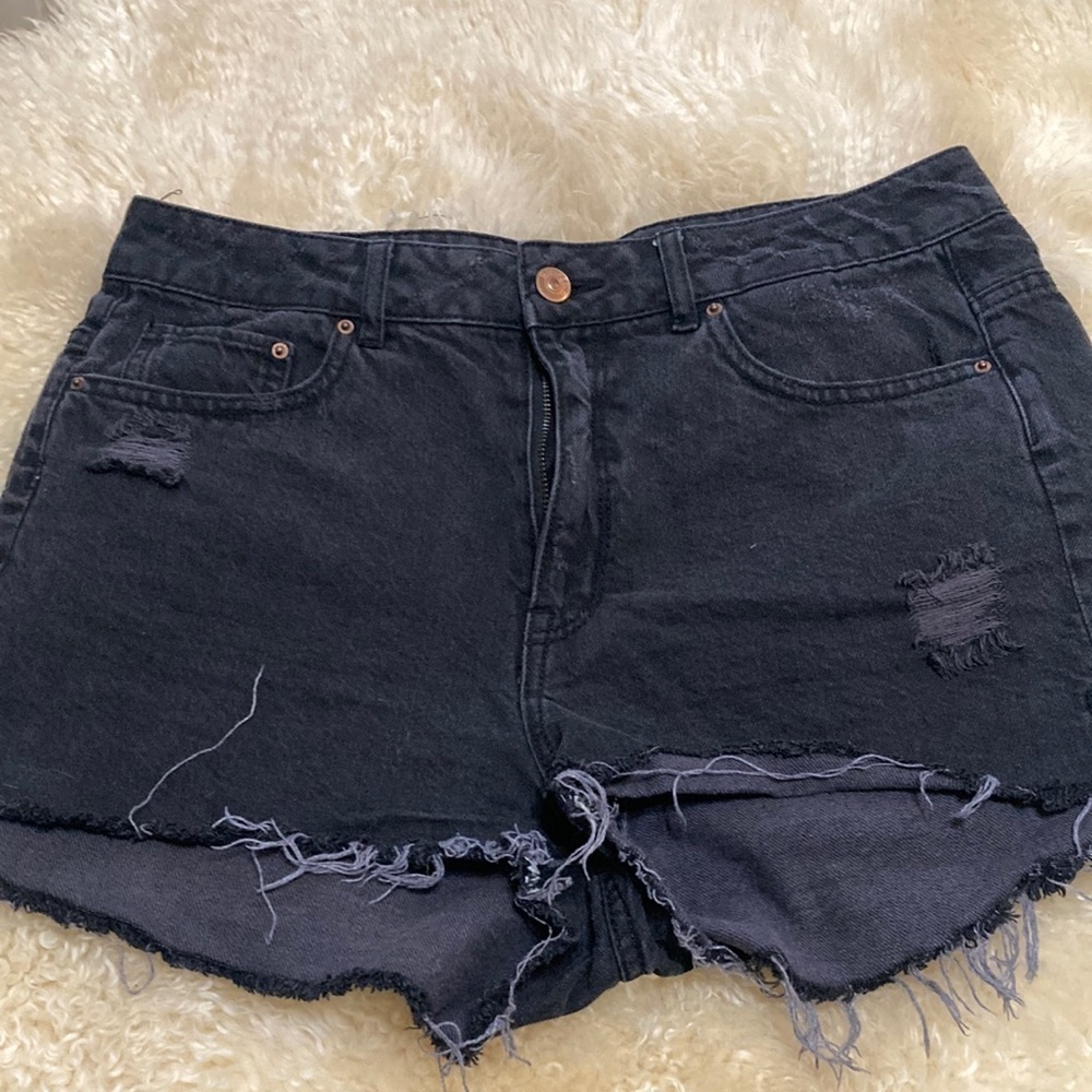 Black Jean shorts size 10